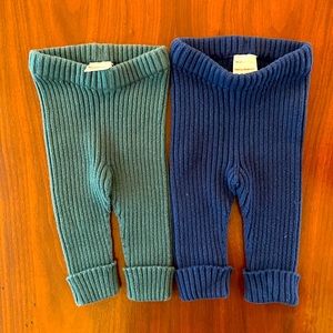 Hanna Andersson ribbed tights (0-3 months)